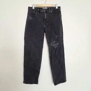 Madewell The Mid-Rise Perfect Vintage Straight Jean Ripped Edition Size 29